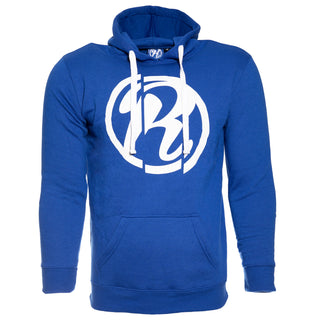 Blauwe hoodie (gesneden logo)